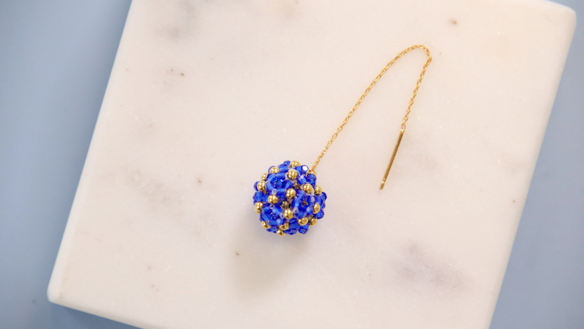 Schéma Boucles d'oreilles pendantes balle de perles PureCrystal