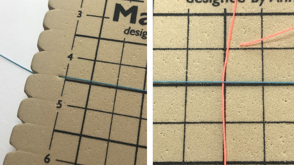 Bracelets unis ou à motifs en micro macramé avec fil ciré Linhasita : Etape 1