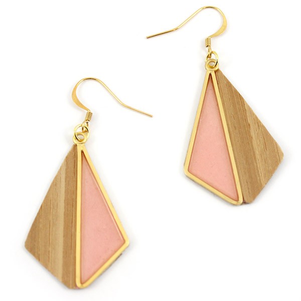 Schéma Boucles d'oreilles géométriques en bois inspiration scandinave