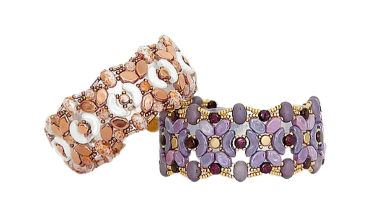 Bracelet Alma avec rocailles Miyuki et perles en verre Paros, Arcos et Kalos par Puca