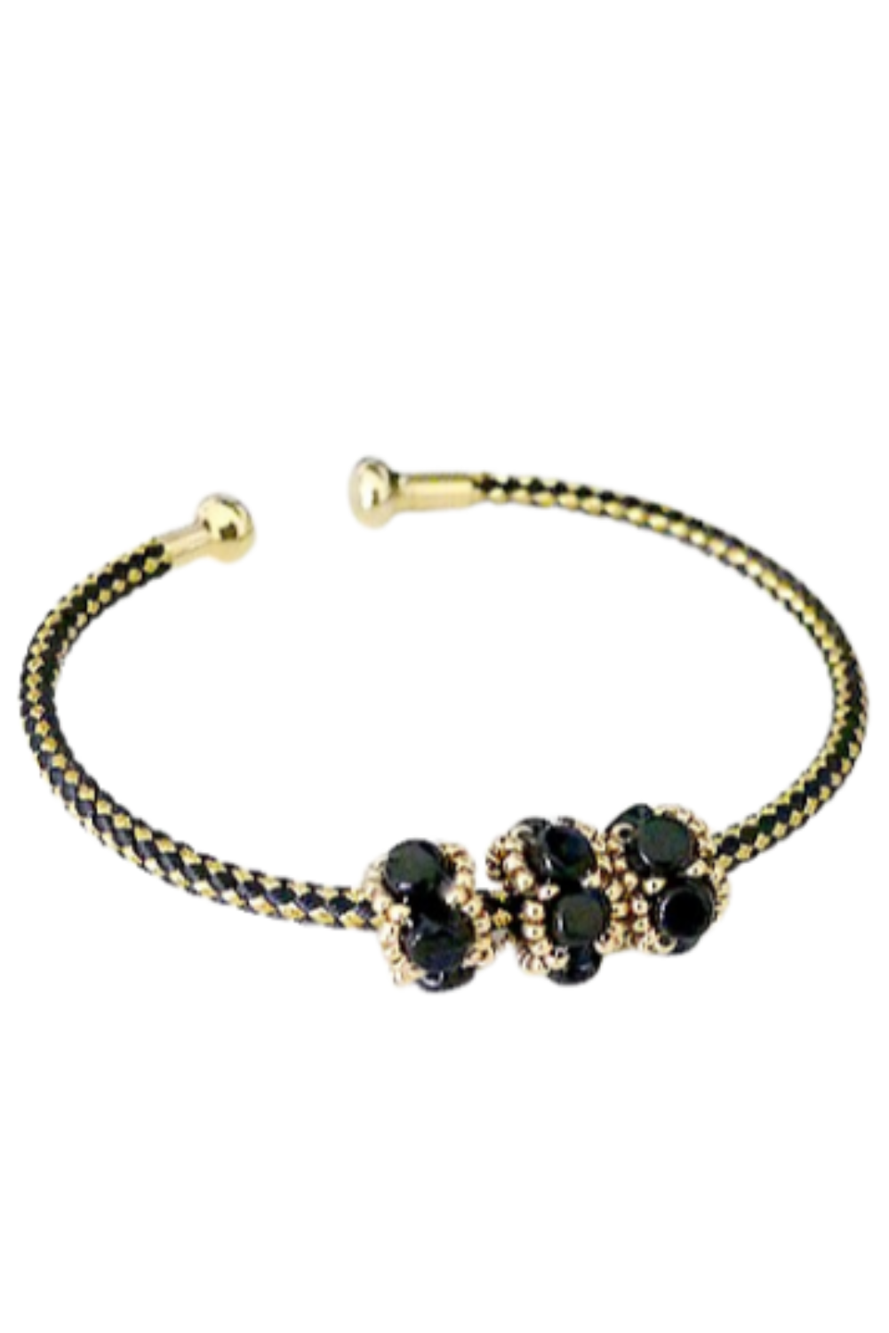 Schéma Bracelet jonc Chic & Choc avec perles en verre Kalos par Puca et Rocailles Miyuki