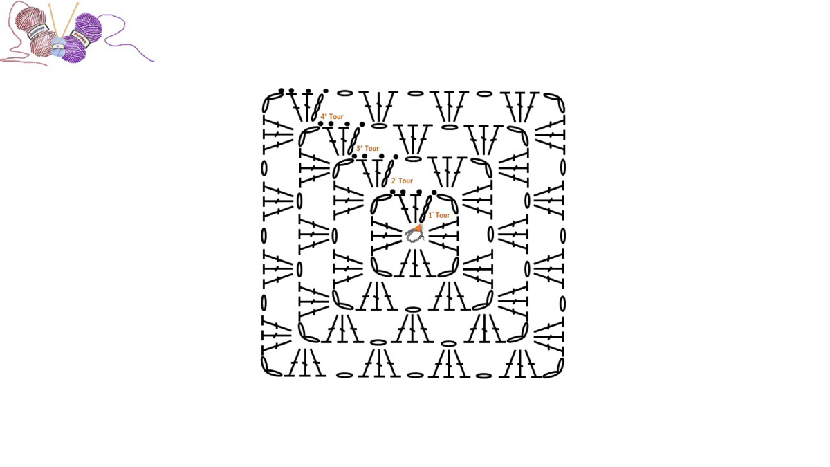 DIY Sac en carré crochet (granny square) avec fil de coton recyclé Nova Vita : Etape 6