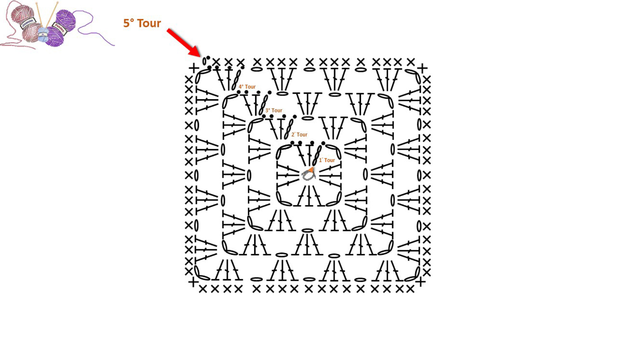 DIY Sac en carré crochet (granny square) avec fil de coton recyclé Nova Vita : Etape 7