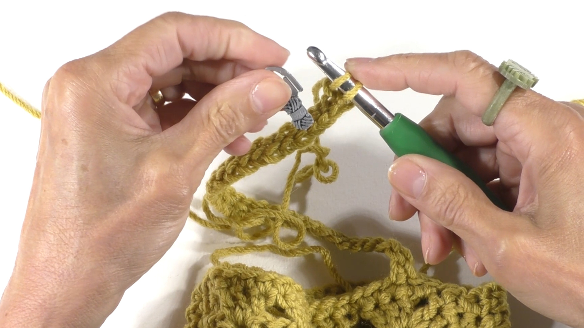 DIY Sac en carré crochet (granny square) avec fil de coton recyclé Nova Vita : Etape 17