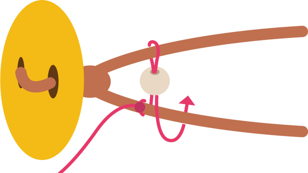 Tuto Bracelet wrap 2 tours ou lien de téléphone : Etape 3