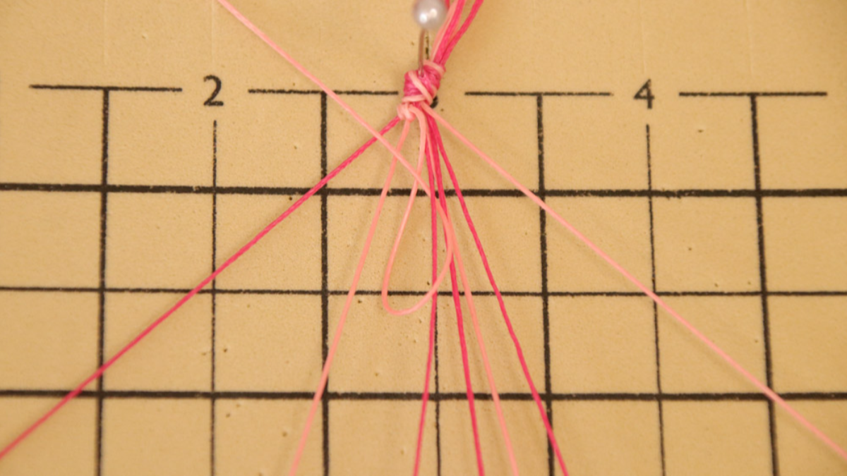 Créoles avec bracelet brésilien Coeur en cordes Slam : Etape 6