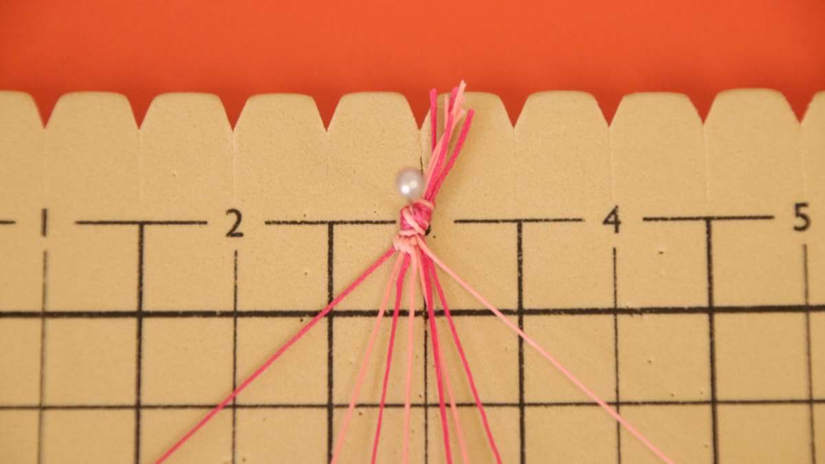 Créoles avec bracelet brésilien Coeur en cordes Slam : Etape 7