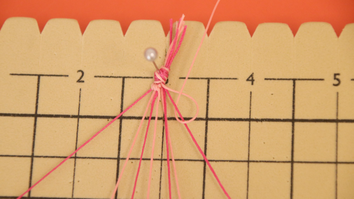 Créoles avec bracelet brésilien Coeur en cordes Slam : Etape 8