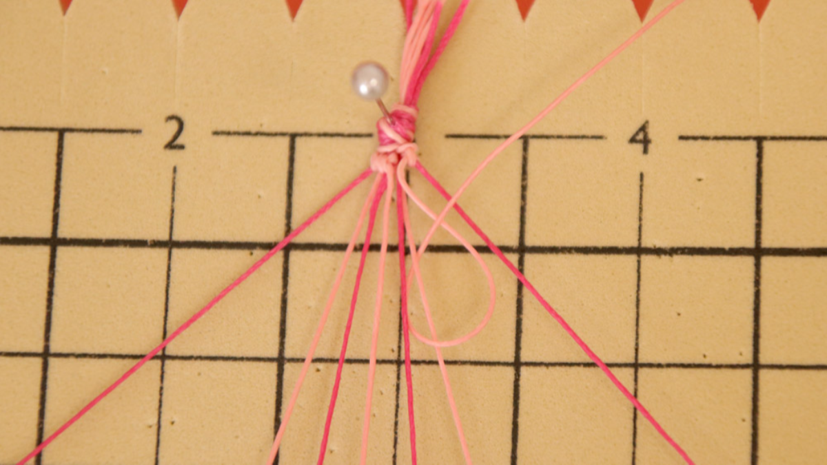 Créoles avec bracelet brésilien Coeur en cordes Slam : Etape 9