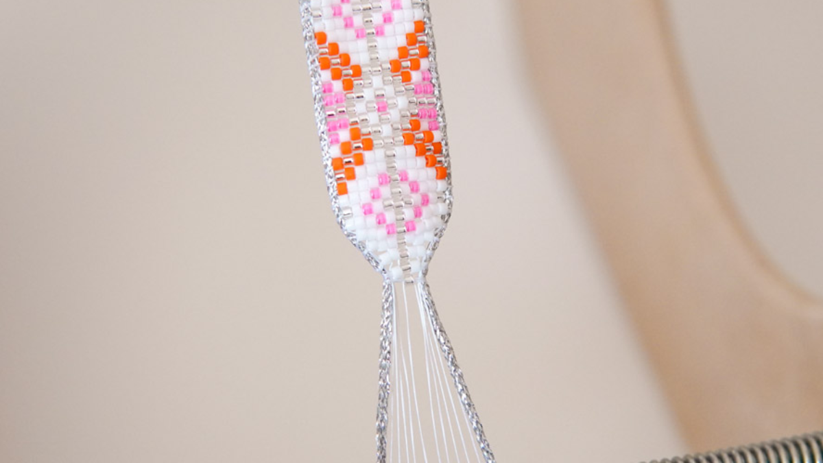 Tuto Bracelet Miyuki noeud coulissant tissage au métier à tisser : Etape 4 Tuto Bracelet Miyuki noeud coulissant tissage au métier à tisser : Etape 4