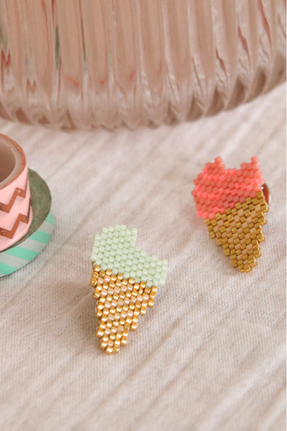 Schéma Diagramme glace en tissage peyote de perles Delica Miyuki