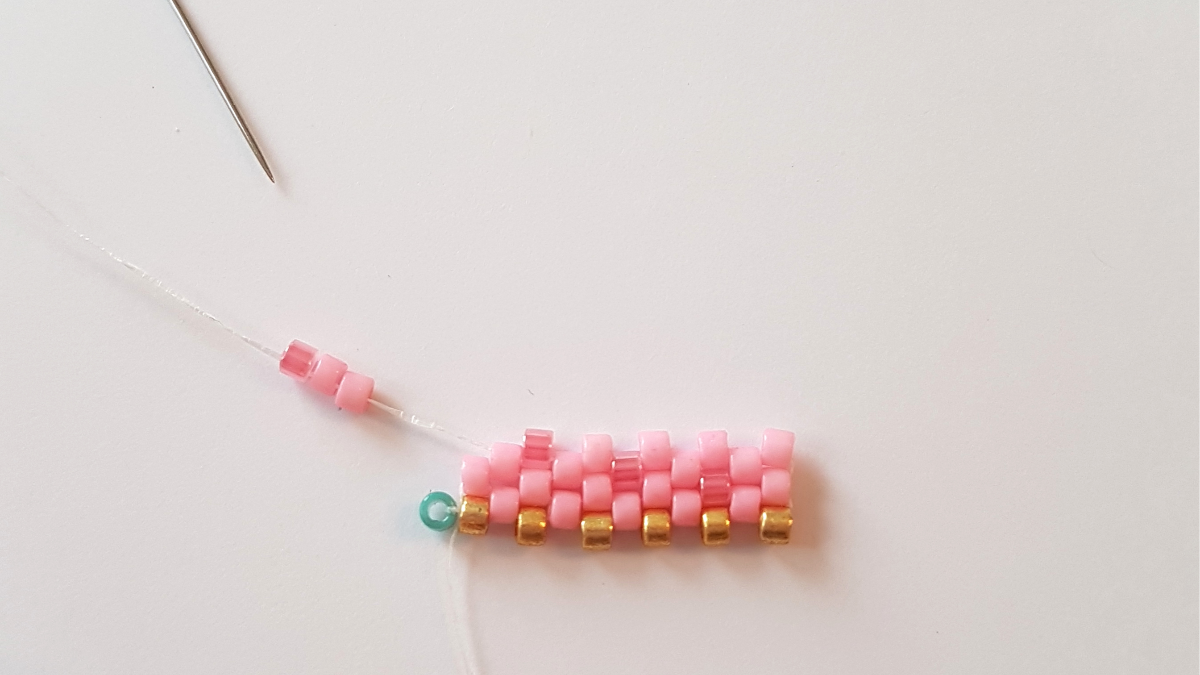 Diagramme glace en tissage peyote de perles Delica Miyuki : Etape 7