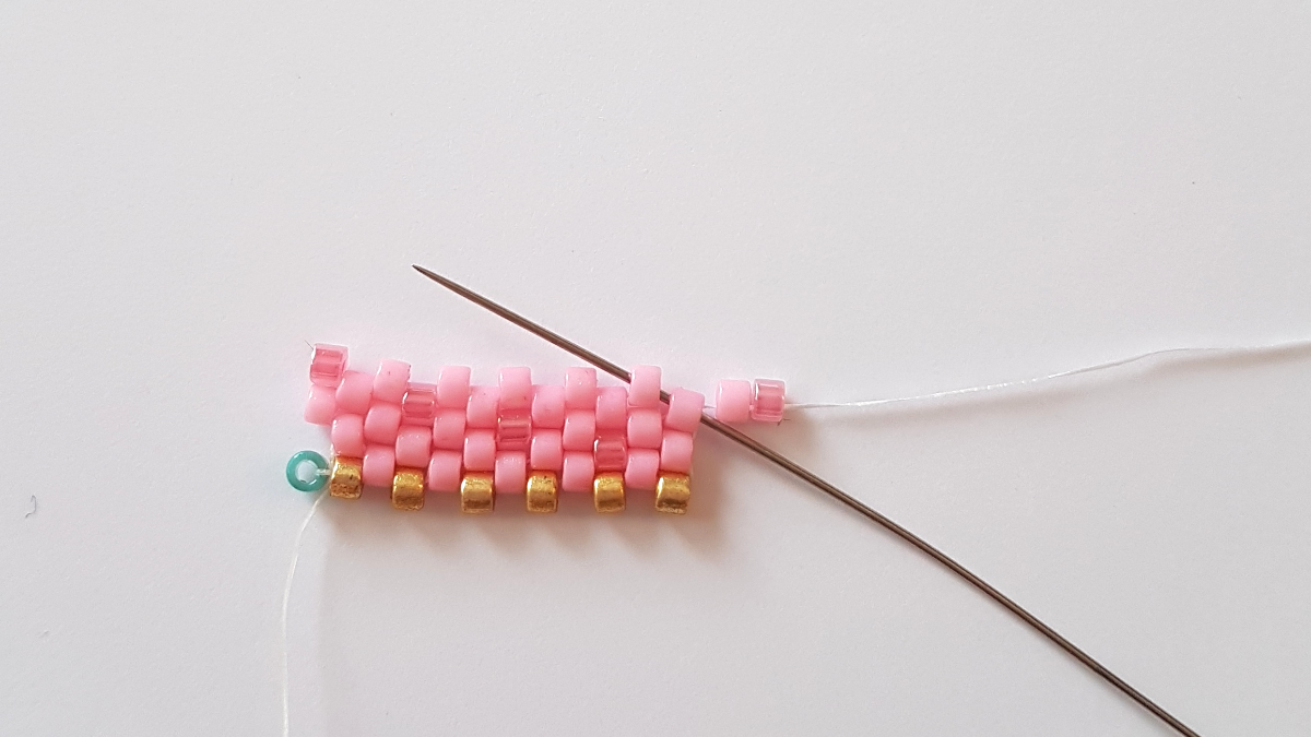 Diagramme glace en tissage peyote de perles Delica Miyuki : Etape 9