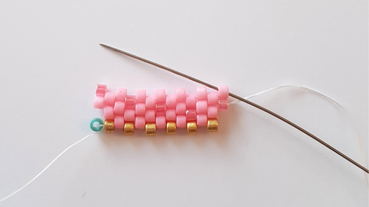 Diagramme glace en tissage peyote de perles Delica Miyuki : Etape 11