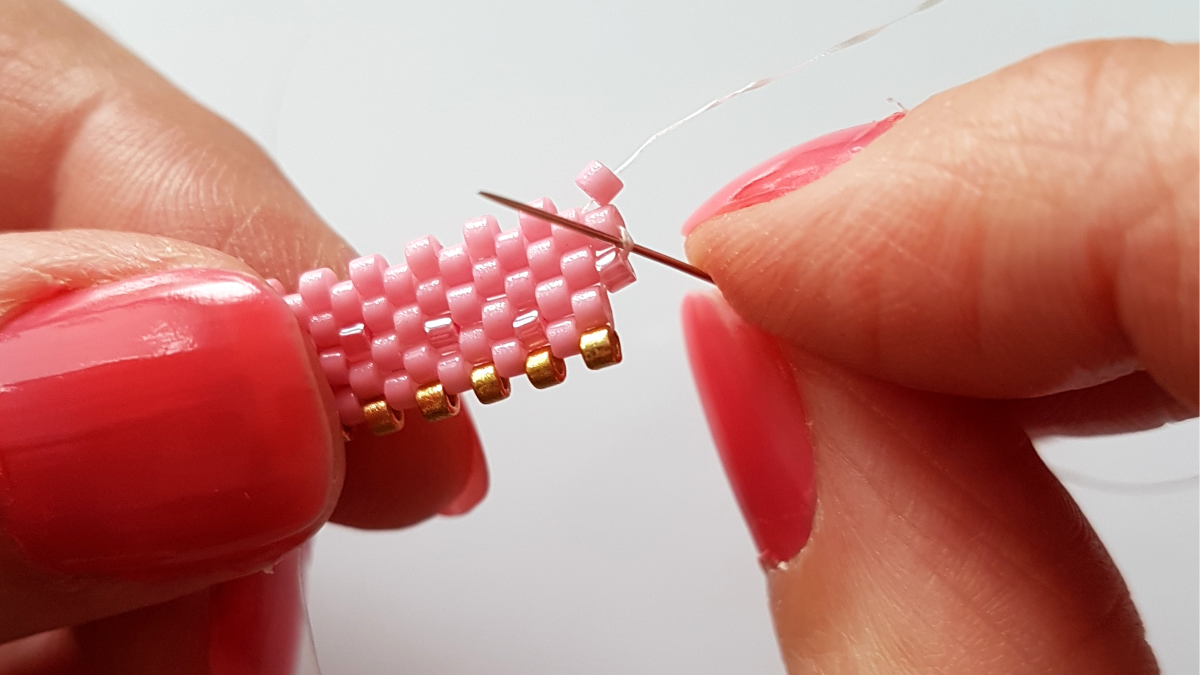 Diagramme glace en tissage peyote de perles Delica Miyuki : Etape 13