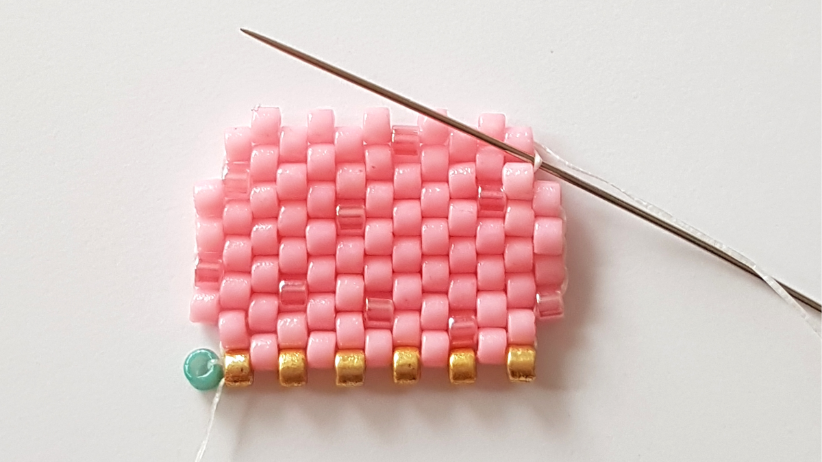 Diagramme glace en tissage peyote de perles Delica Miyuki : Etape 14