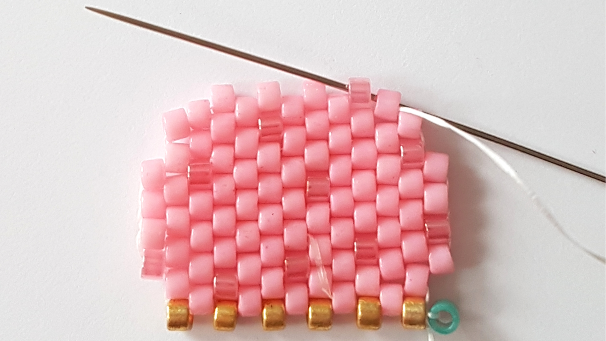 Diagramme glace en tissage peyote de perles Delica Miyuki : Etape 16