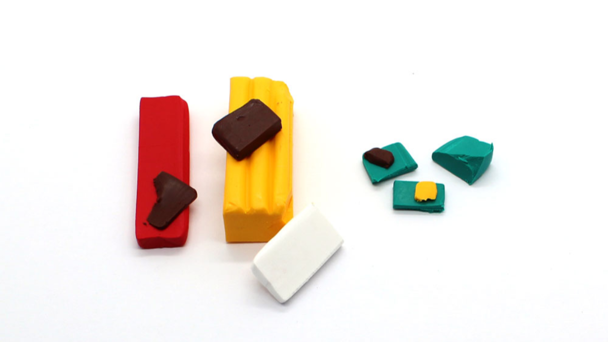 Boucles d'oreilles polymère plaque de texture fleurs : Etape 1