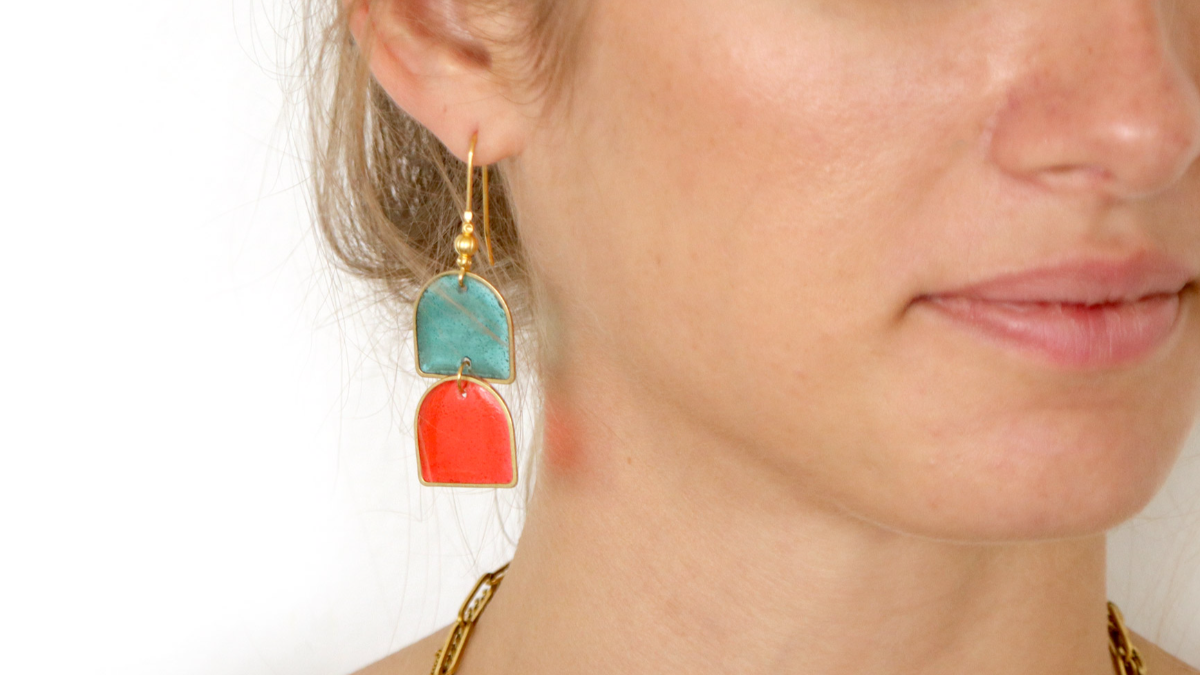 Schéma Tuto Resine UV LED Boucles d'oreilles Effet Vitrail