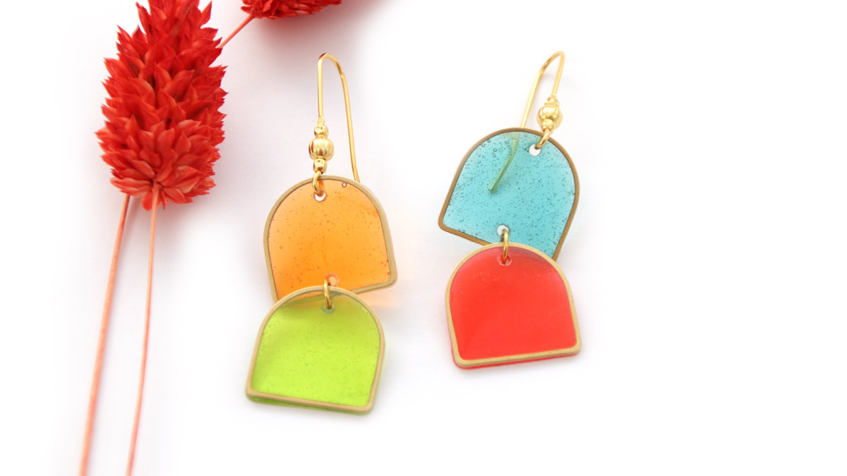 Tuto Resine UV LED Boucles d'oreilles Effet Vitrail : Etape 4