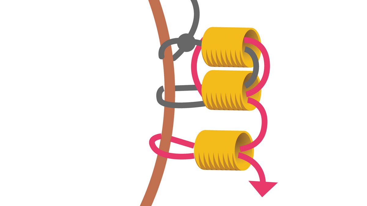 Boucles d'oreilles gouttes en Brick Stitch avec cristaux et perles Miyuki : Etape 3