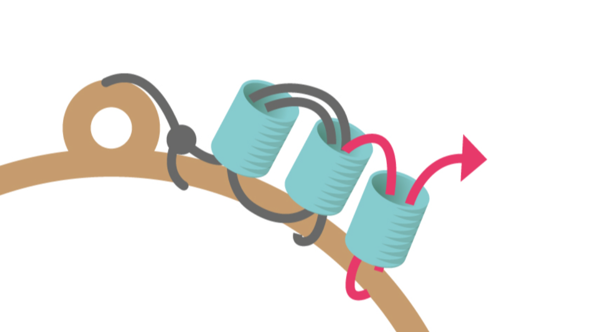 Boucles d'oreilles perles Miyuki Delica et Bugles Turquoise : Etape 3