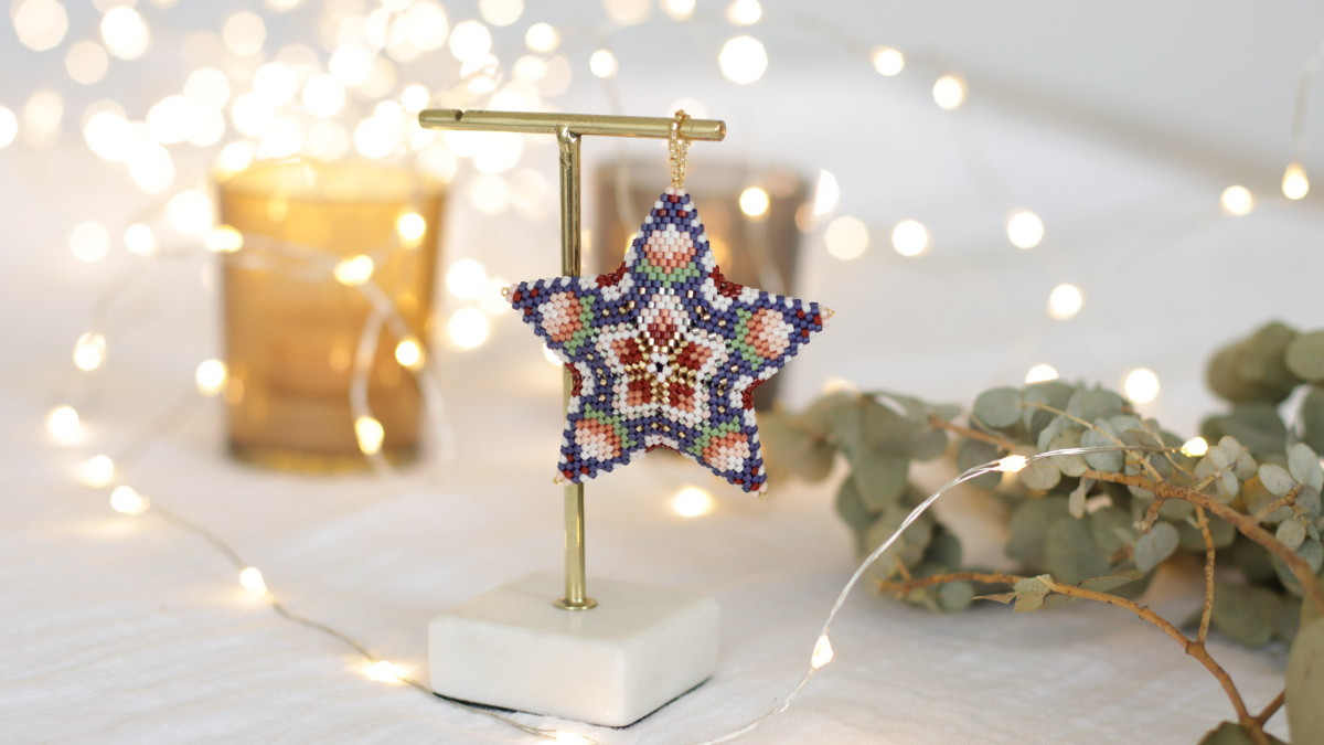 Schéma Diagramme étoile 3D Miyuki en Peyote Circulaire