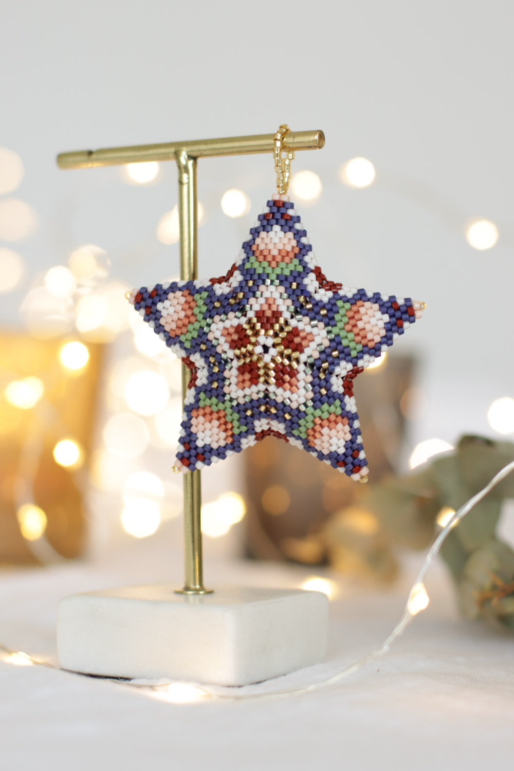 Diagramme étoile 3D Miyuki en Peyote Circulaire