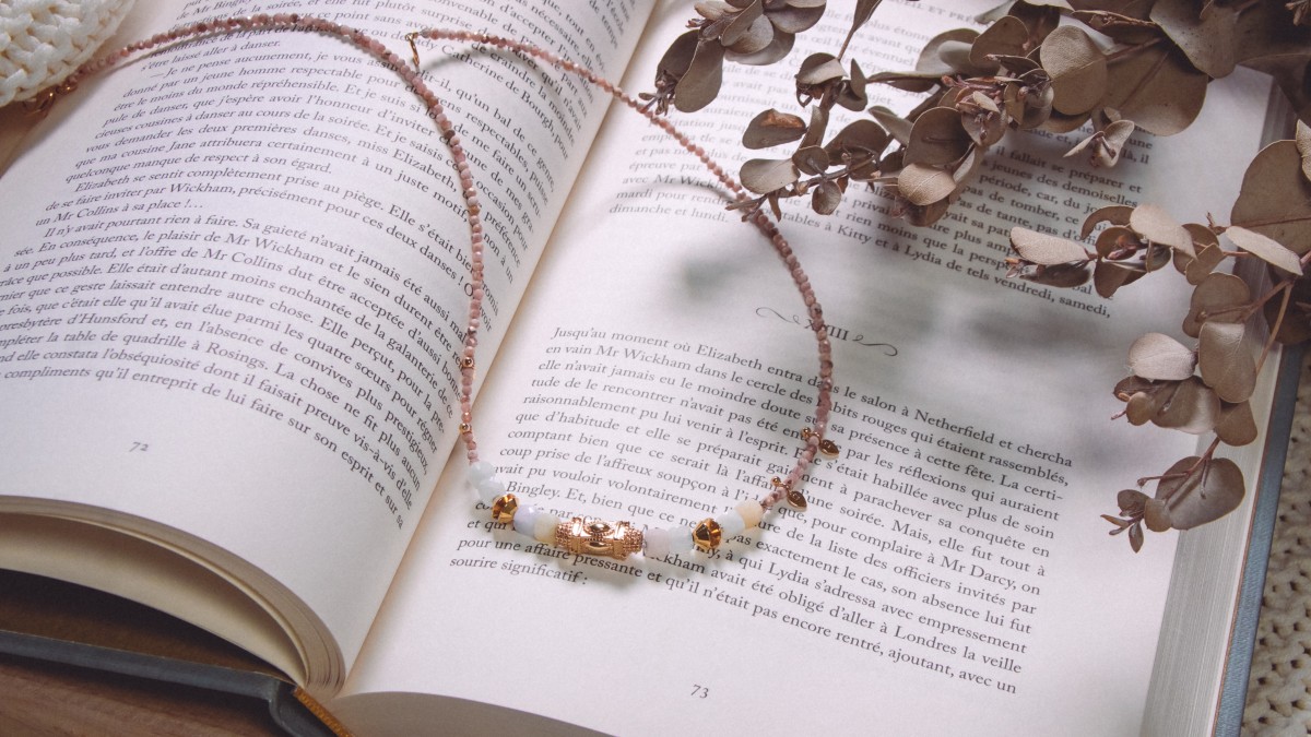 Schéma Collier bohème chic avec perles en pierre naturelle & Plaqué Or