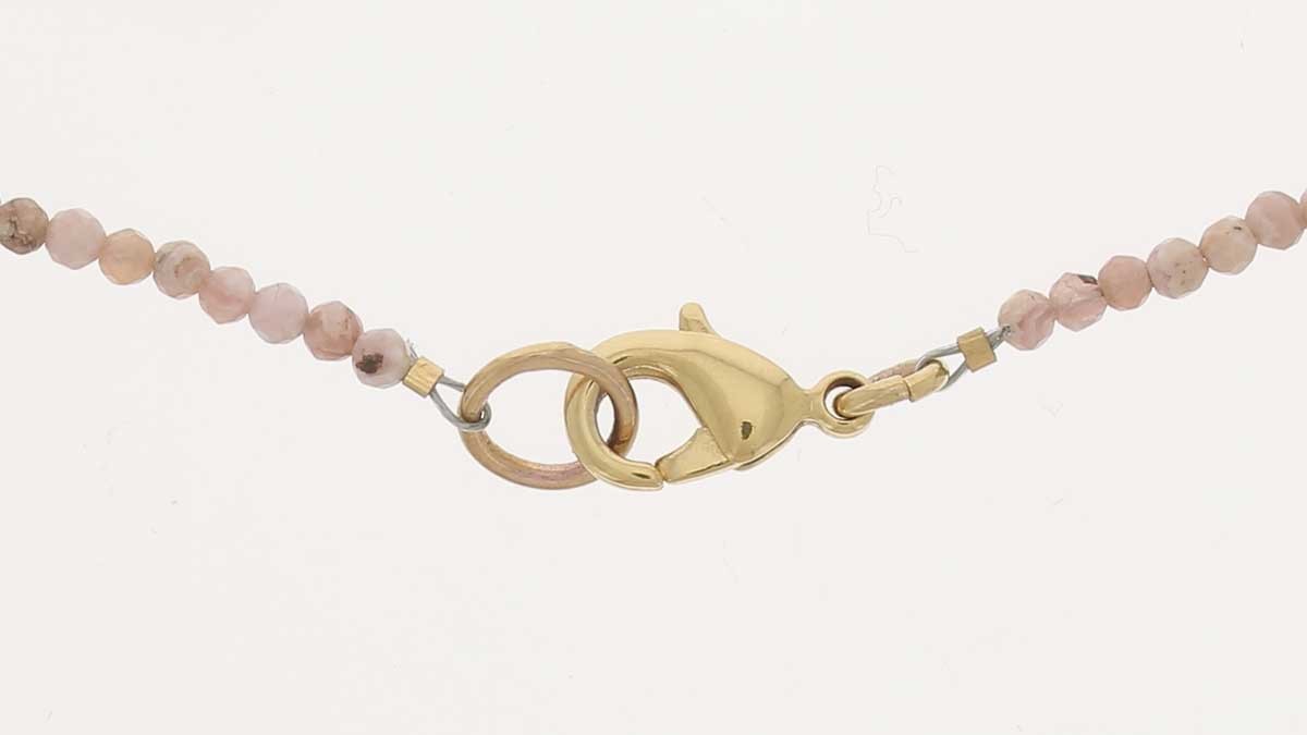 Collier bohème chic avec perles en pierre naturelle & Plaqué Or : Etape 1