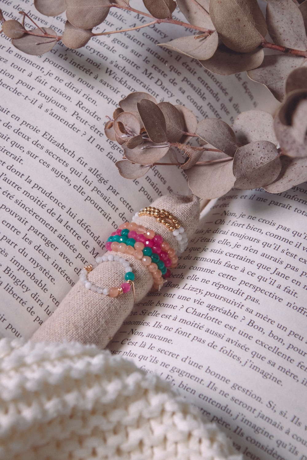 Tuto DIY bagues en accumulation avec perles en pierre naturelle