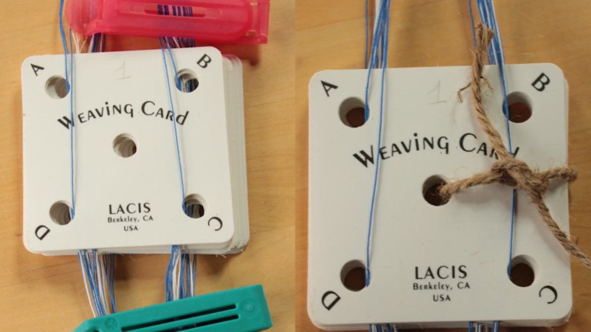 DIY Bracelet débutant en tissage aux cartes : Etape 6