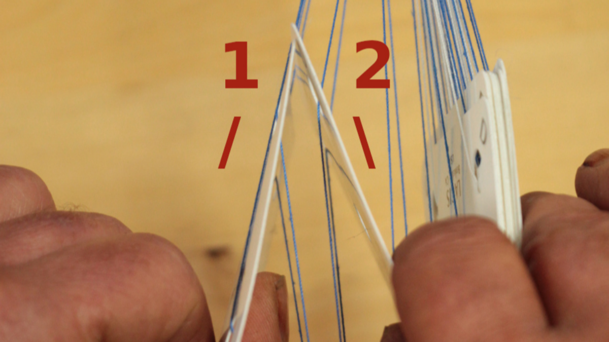 DIY Bracelet débutant en tissage aux cartes : Etape 7