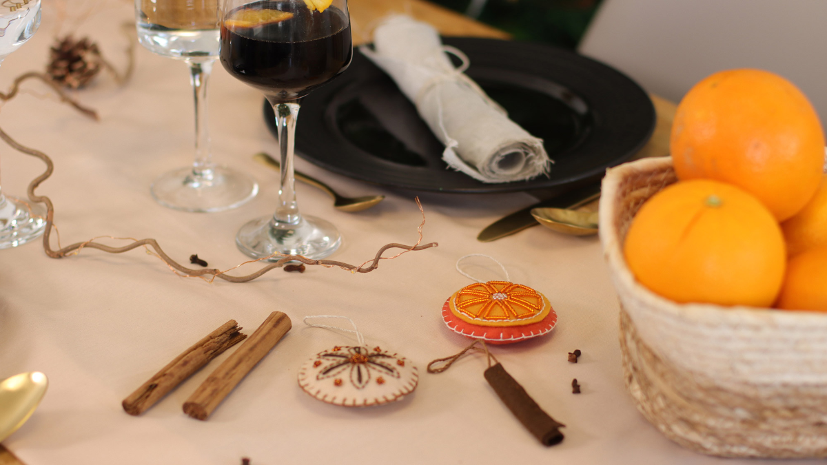 Schéma Patron feutrine Noël Déco de Sapin Senteurs de Noël