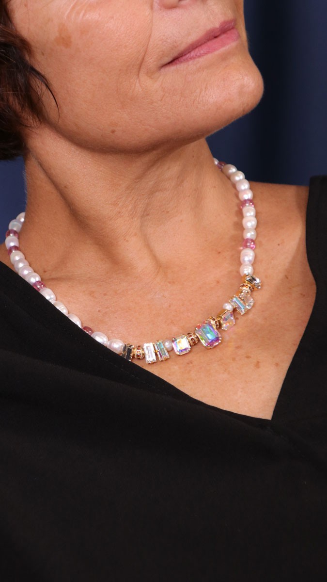 Schéma Collier de soirée pour femme avec cristaux Aurora