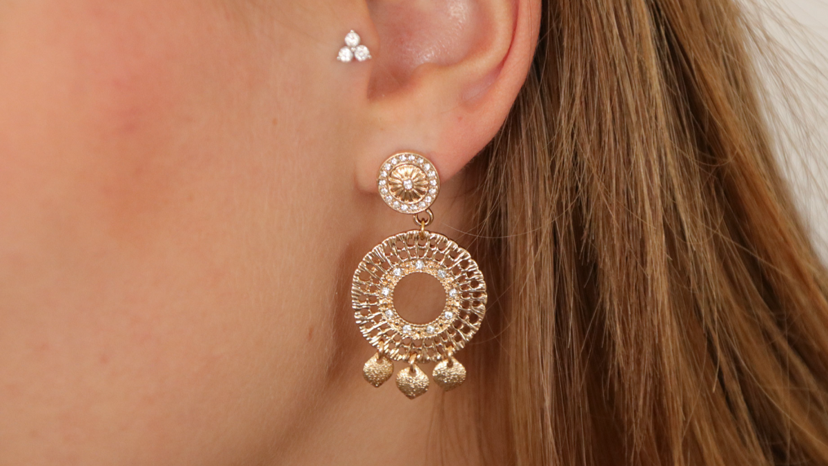 Schéma Tuto Boucles d'oreilles dorées faciles