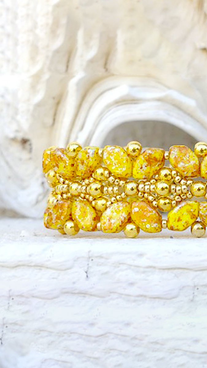 Schéma DIY Bracelet précieux avec des perles Paros et Arcos par Puca