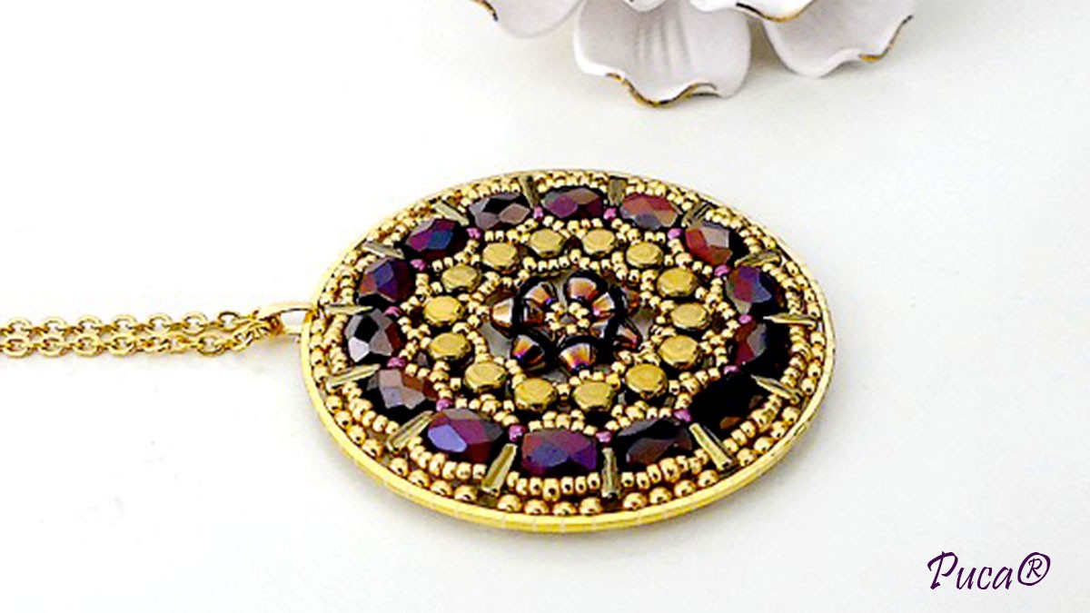 Pendentif Romance avec perles Baros et Konos par Puca