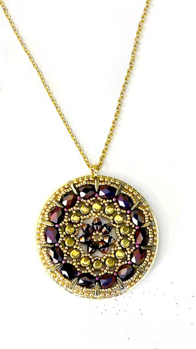 Schéma Pendentif Romance avec perles Baros et Konos par Puca