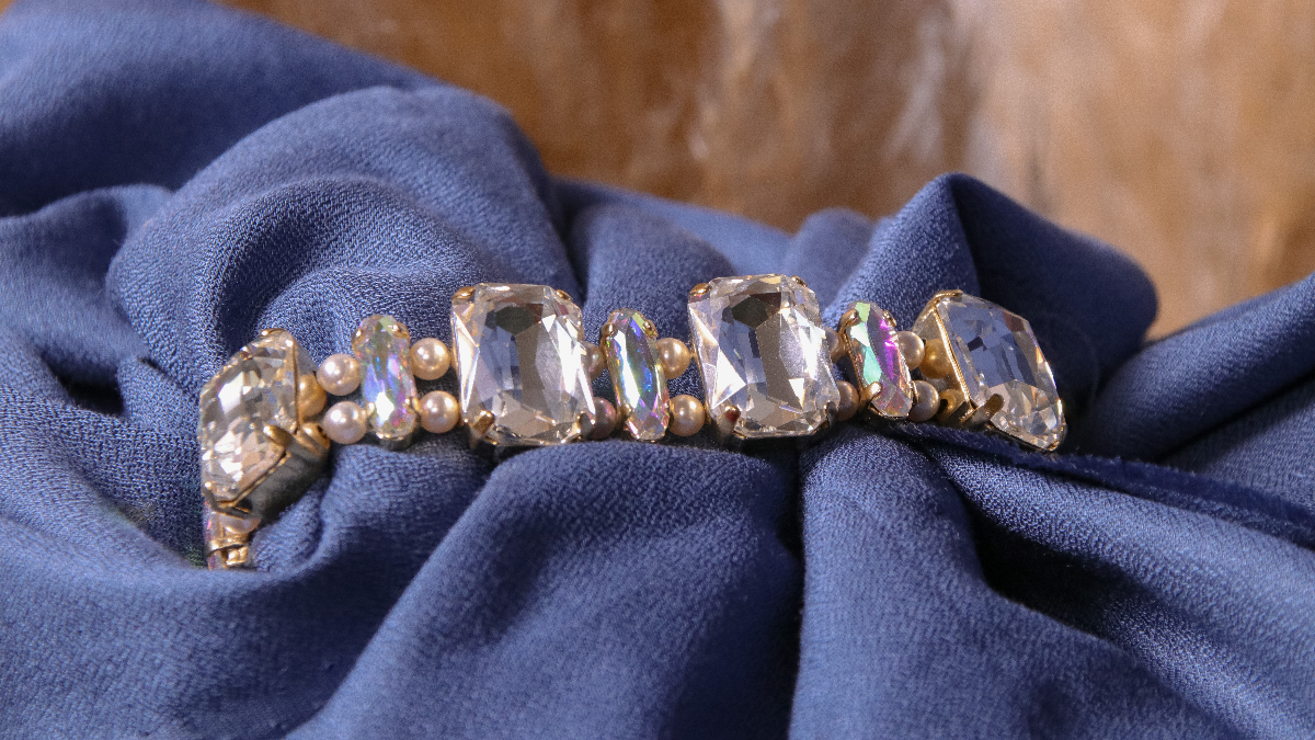 Schéma Tutoriel Bracelet Cristal large de soirée