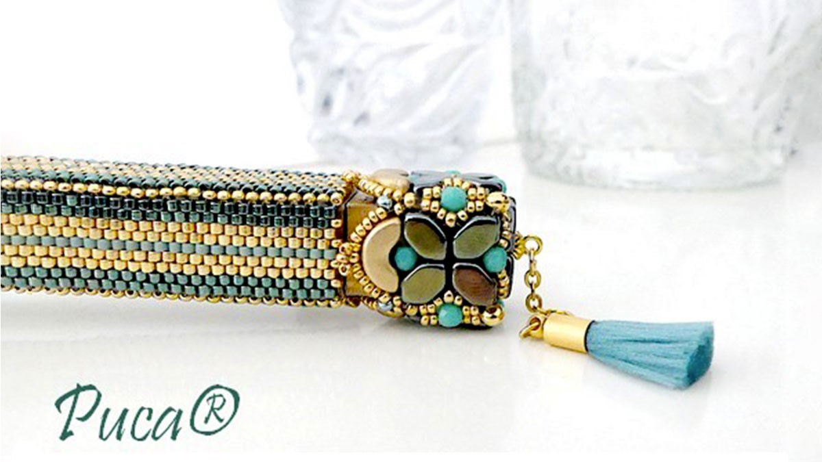 Schéma Etui à aiguilles Dali en perles Paros, Tinos et Arcos par Puca