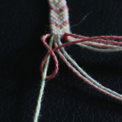 Tuto bracelet brésilien motif chevron : Etape 9