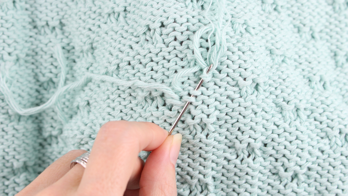 Couverture pour bébé au tricot : Etape 5