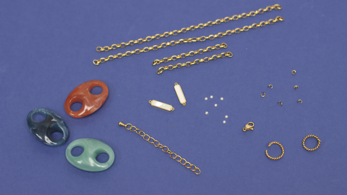 DIY Collier acier inox maillon grain de café et intercalaire en nacre : Etape 1