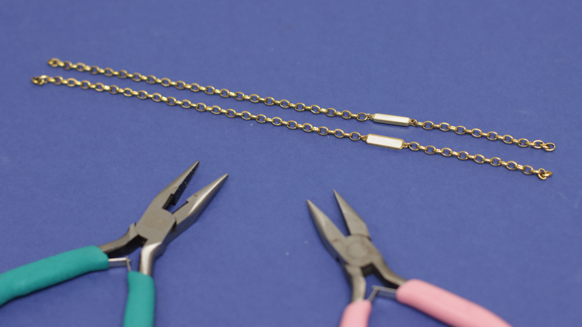 DIY Collier acier inox maillon grain de café et intercalaire en nacre : Etape 2