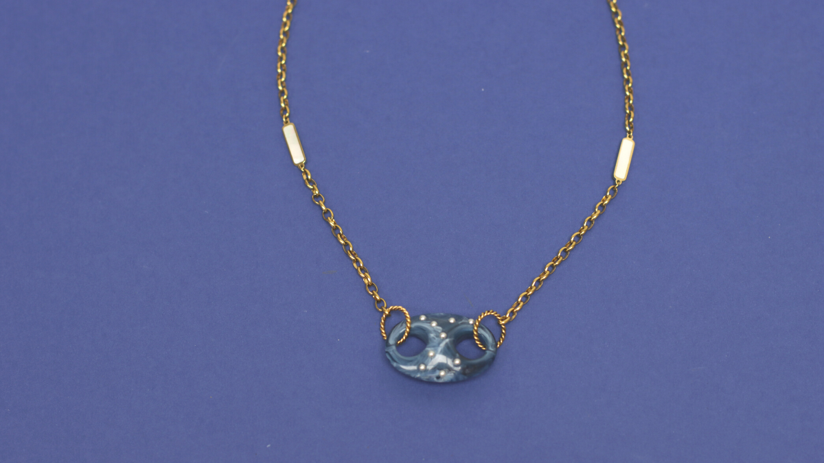 DIY Collier acier inox maillon grain de café et intercalaire en nacre : Etape 4