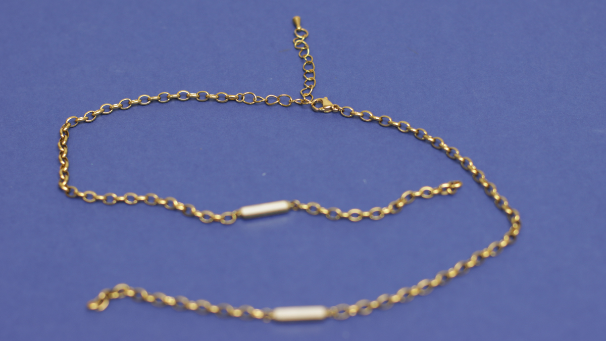 DIY Collier acier inox maillon grain de café et intercalaire en nacre : Etape 5