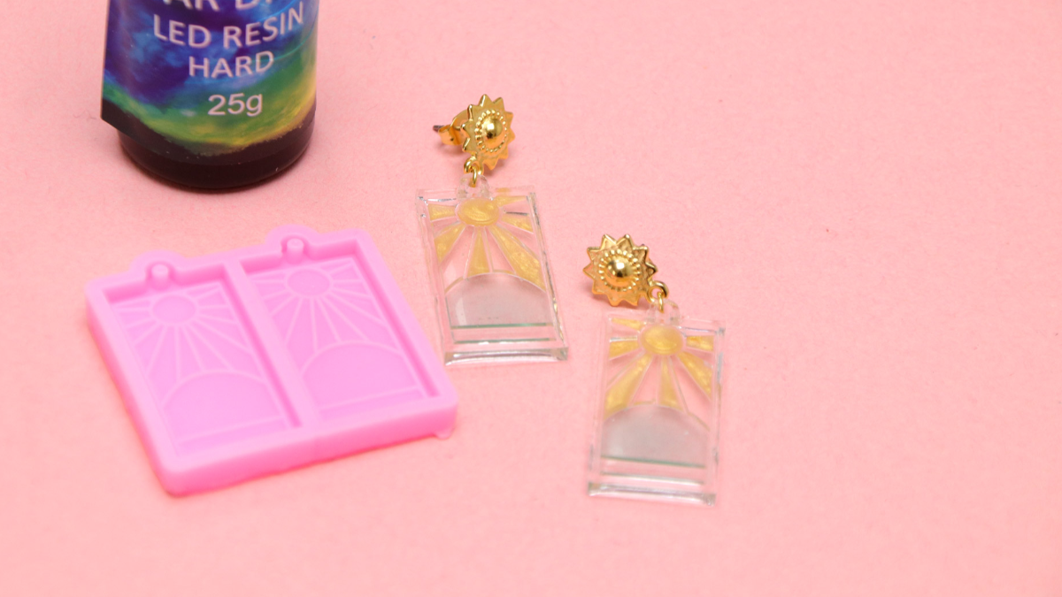 Tuto Boucles d'oreilles en résine UV LED pastel