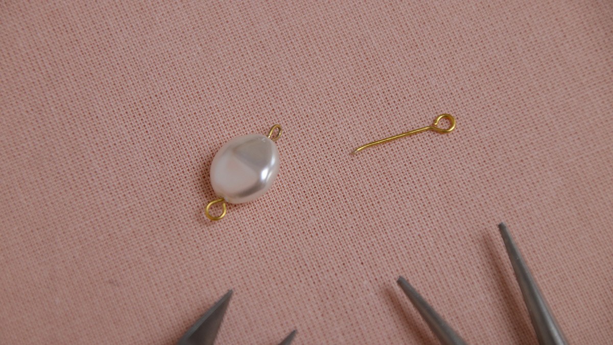 Bracelet chaîne et perles en nacre : Etape 3