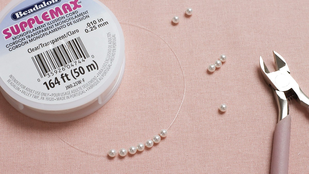 Boucles d'oreilles nacre et chaîne : Etape 1